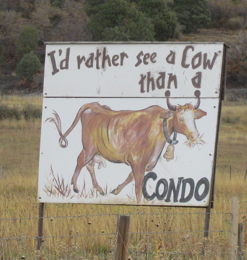 As seen east of Mancos, CO (me thinks Utahns prefer condos nowadays)